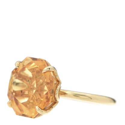 Tiffany 18K Yellow Gold Citrine Octagonal Sparklers Cocktail Ring 49 5 3 of 6