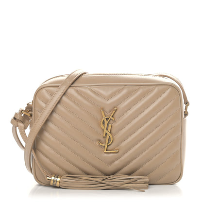 Saint Laurent Calfskin Matelasse Monogram Lou Camera Bag Dark Beige 1 of 4