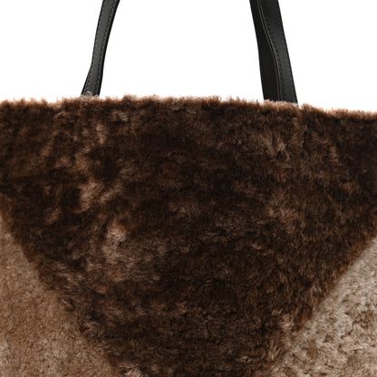 Loewe Shearling Large Puzzle Fold Tote Multicolor 8 of 10