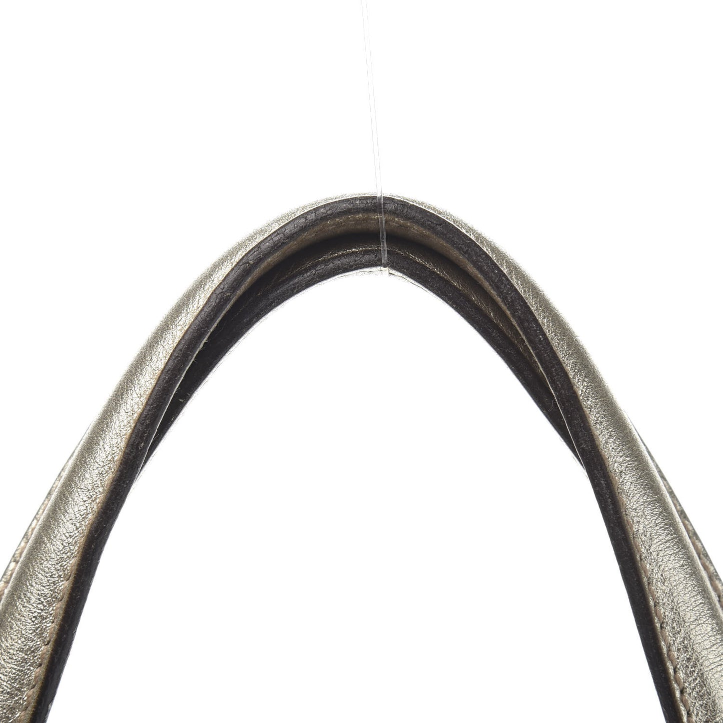 Metallic Calfskin Medium Britt Tote Platinum