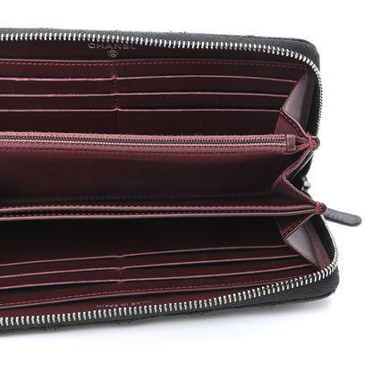 Chanel Caviar Quilted Large Gusset Zip Around Wallet Black 5 of 9