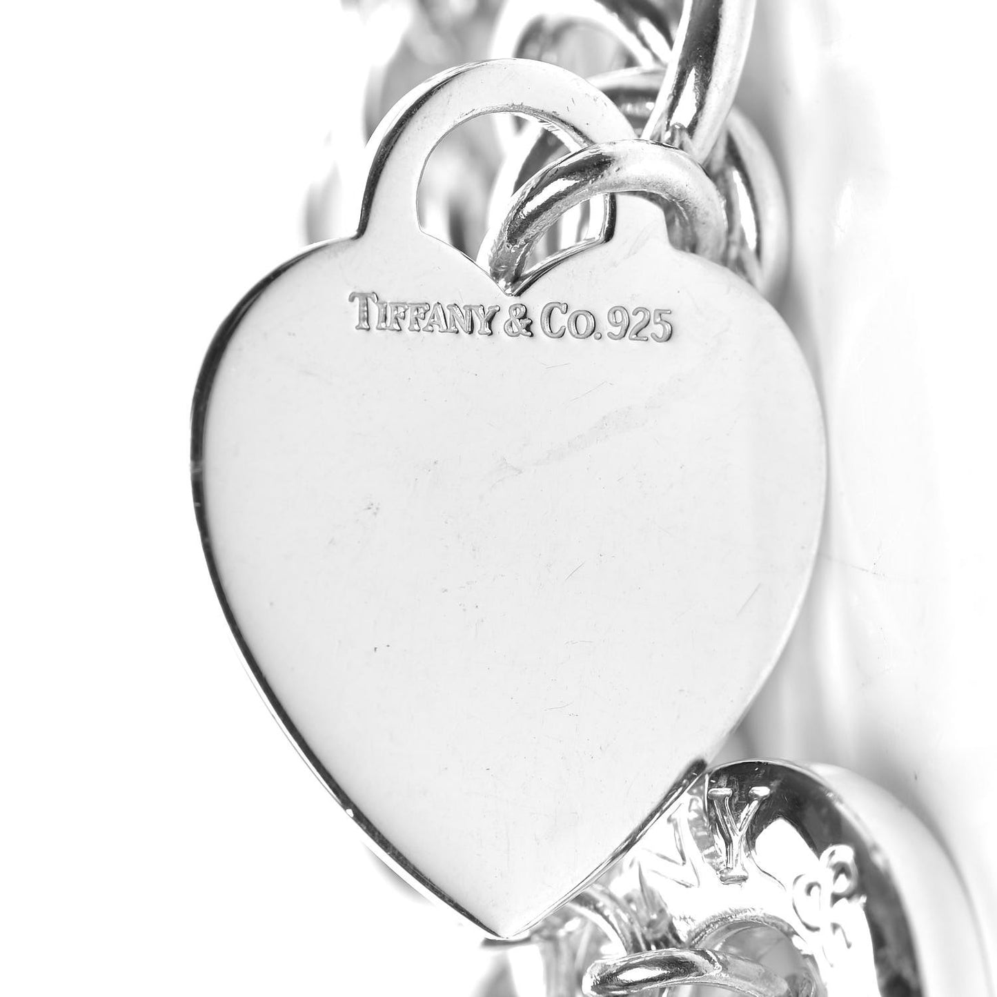 Sterling Silver Heart Tag Toggle Necklace