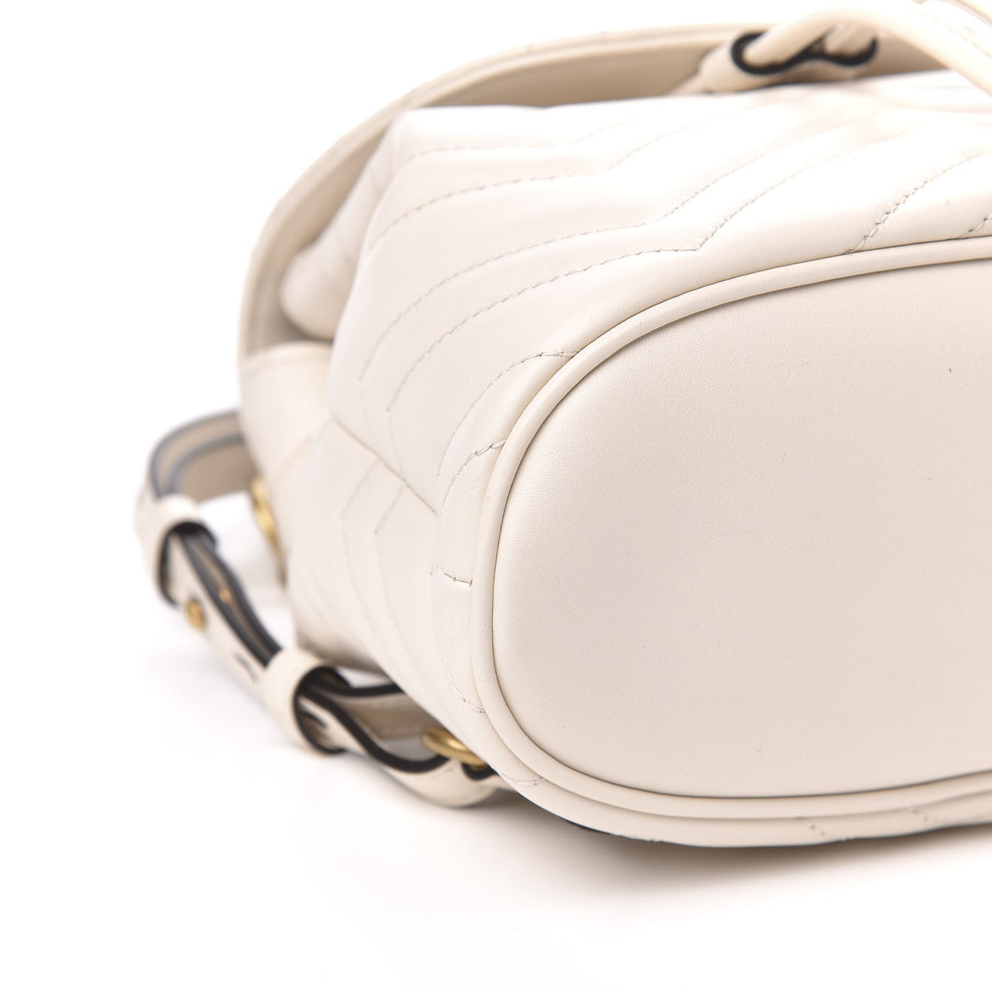 Calfskin Matelasse GG Marmont Flap Backpack White