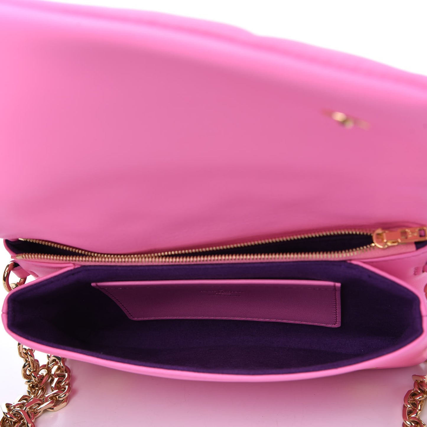 Lambskin Embossed Monogram Vuittamins Pochette Coussin Rose Violet