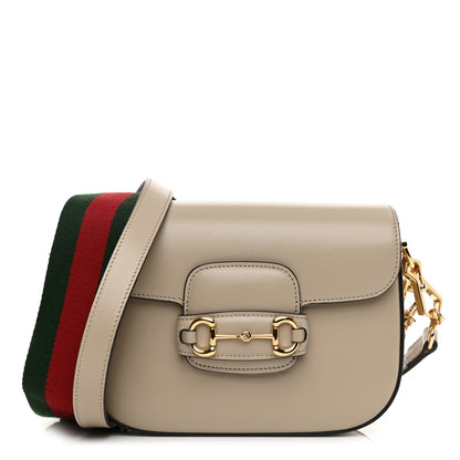 Gucci Azalea Calfskin Web Mini Horsebit 1955 Shoulder Bag Oatmeal 1 of 11