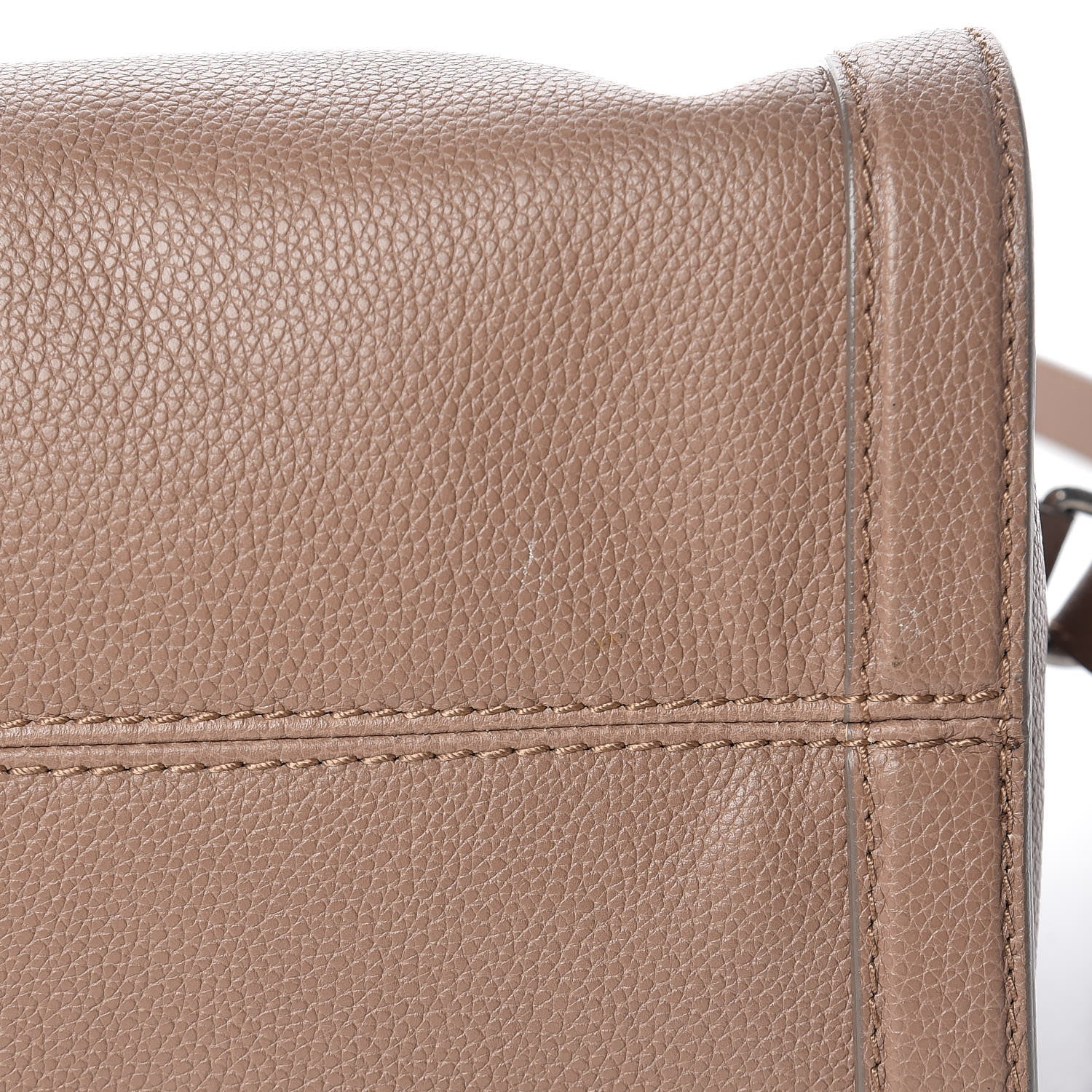 Alexander McQueen Pebbled Calfskin Small Skull Padlock Zip Around Tote Cognac 10 of 11