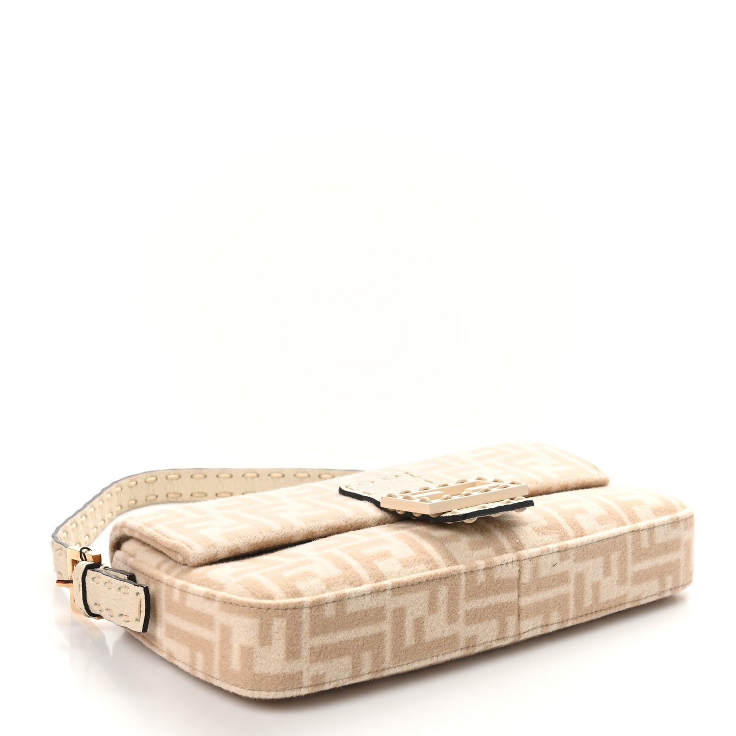 Wool Cuoio Romano Selleria FF 1974 Baguette 1997 Beige Cammello Camelia