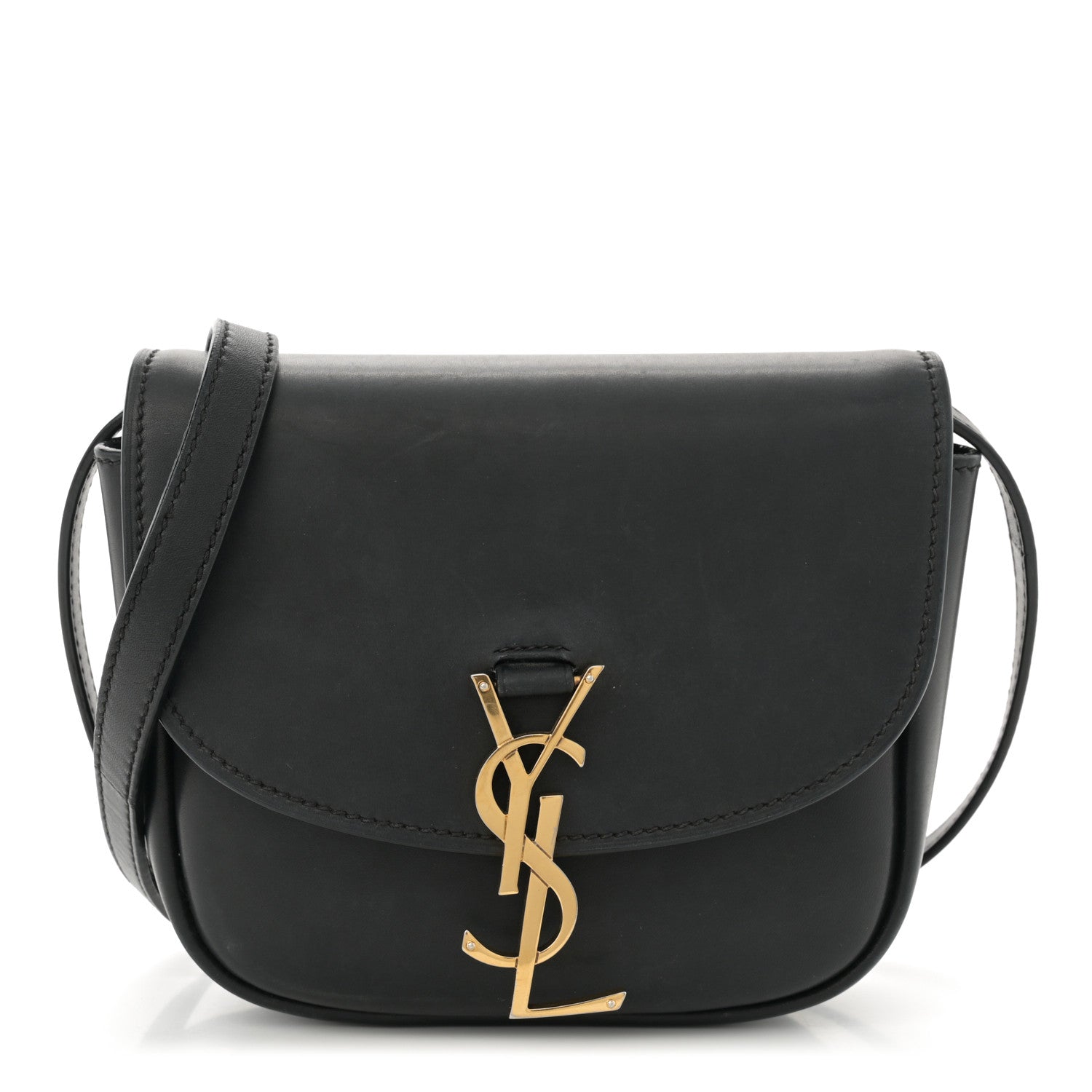 Saint Laurent Smooth Calfskin Classic Monogram Small Kaia Satchel Black 1 of 10