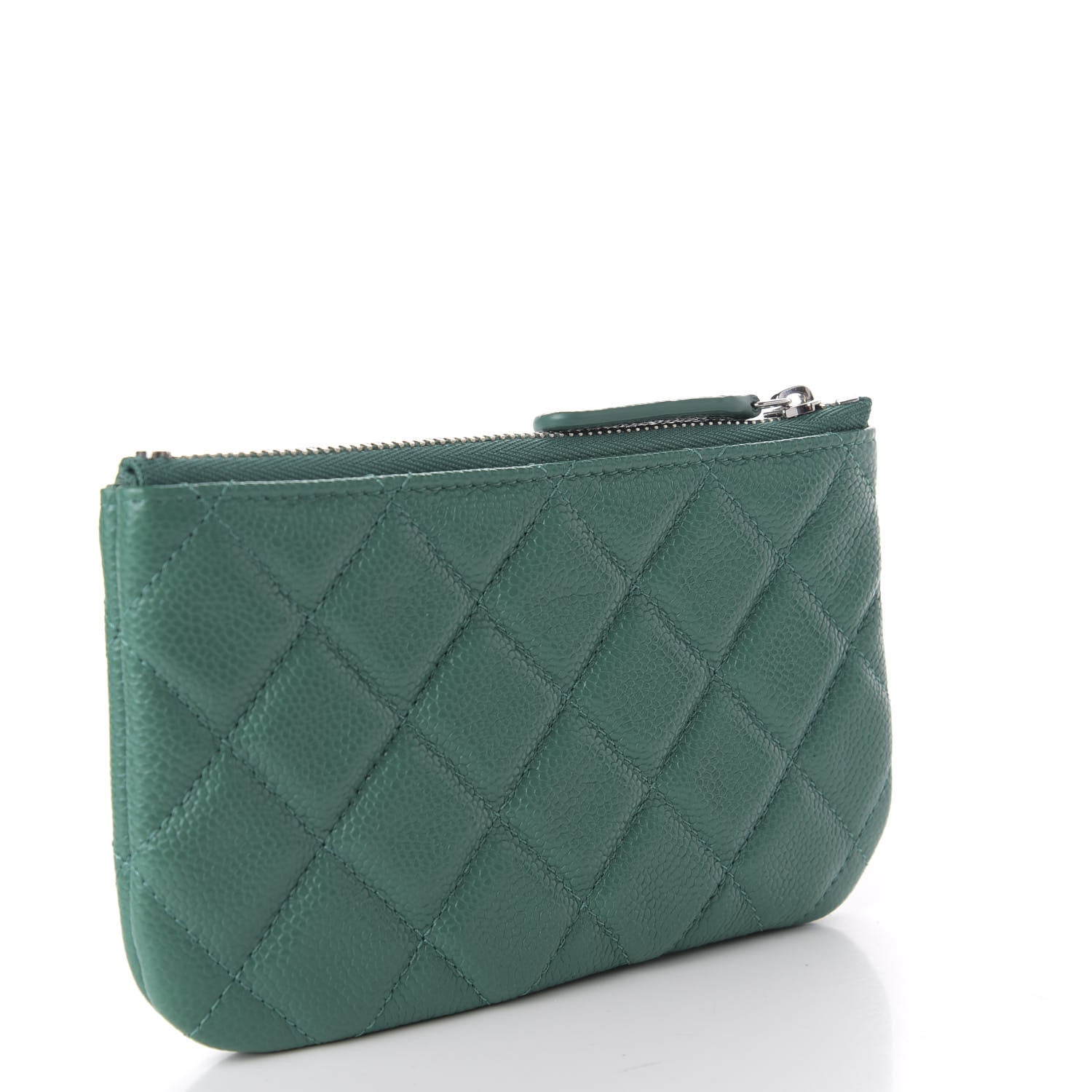 Chanel Caviar Quilted Small Cosmetic Case Green 3 of 7