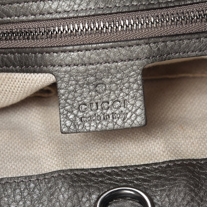 Gucci Metallic Pebbled Calfskin Medium Soho Chain Shoulder Bag Sasso 7 of 22
