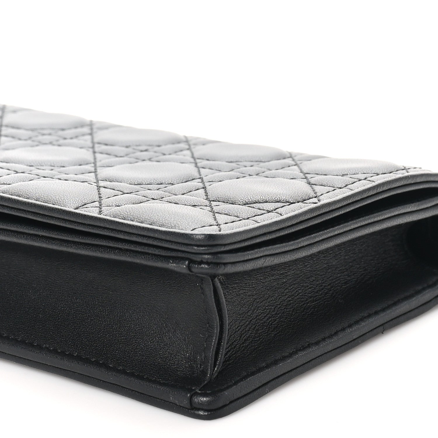 Christian Dior Lambskin Cannage Lady Dior Pouch Black 10 of 11