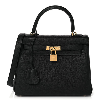 Hermes Togo Kelly Retourne 25 Black 1 of 38