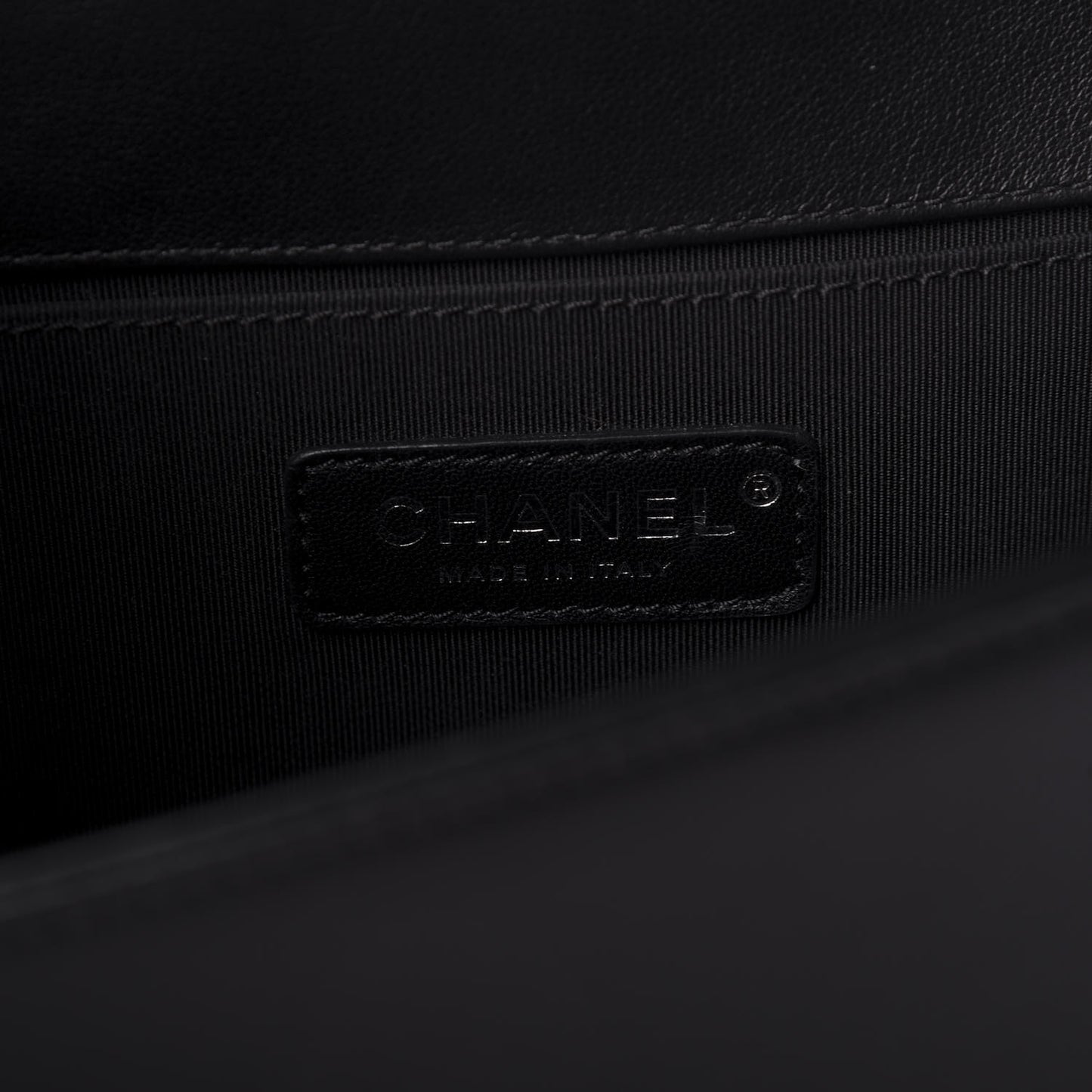 Calfskin Quilted Medium Boy Flap Black