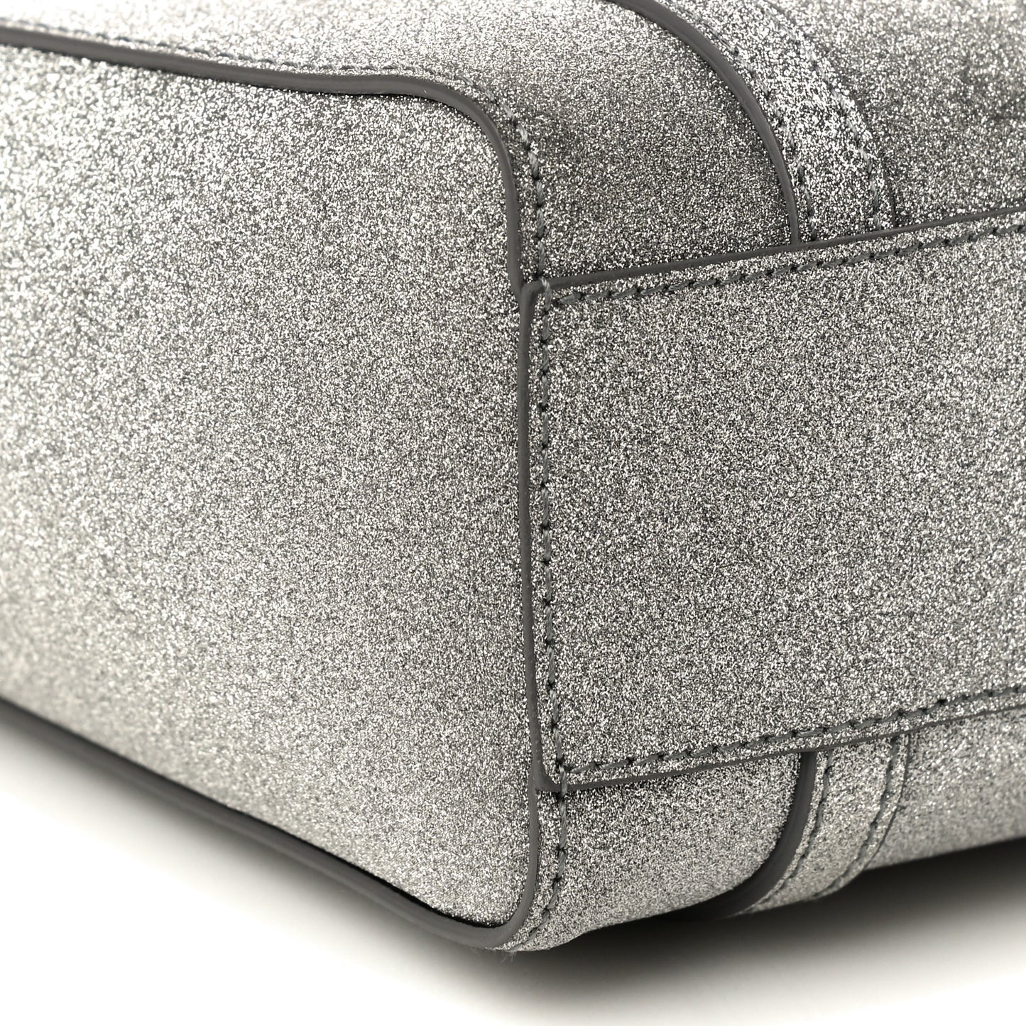 Glitter Calfskin XXS Everyday Tote Silver