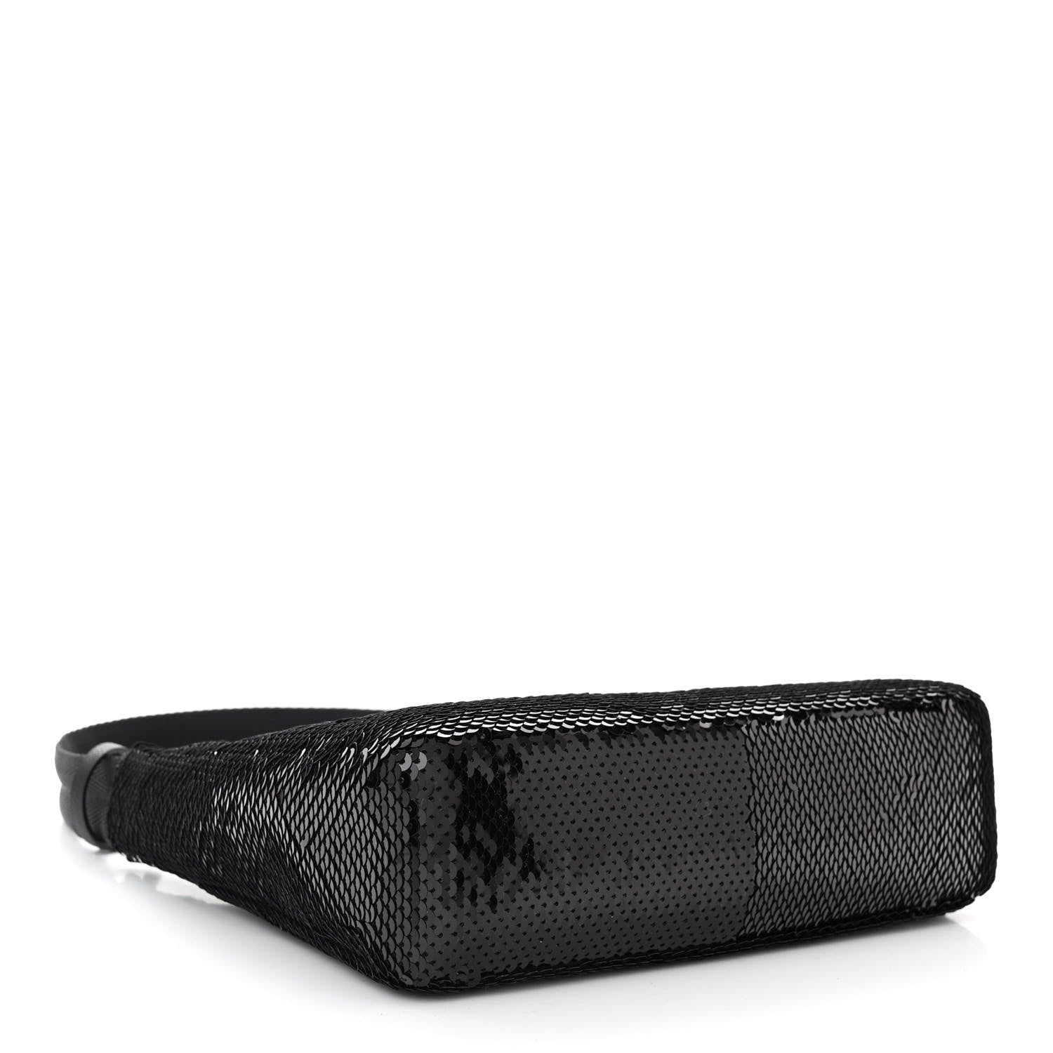 Prada Paillettes Sequin Mini Re-Edition 2000 Bag Black White 4 of 10