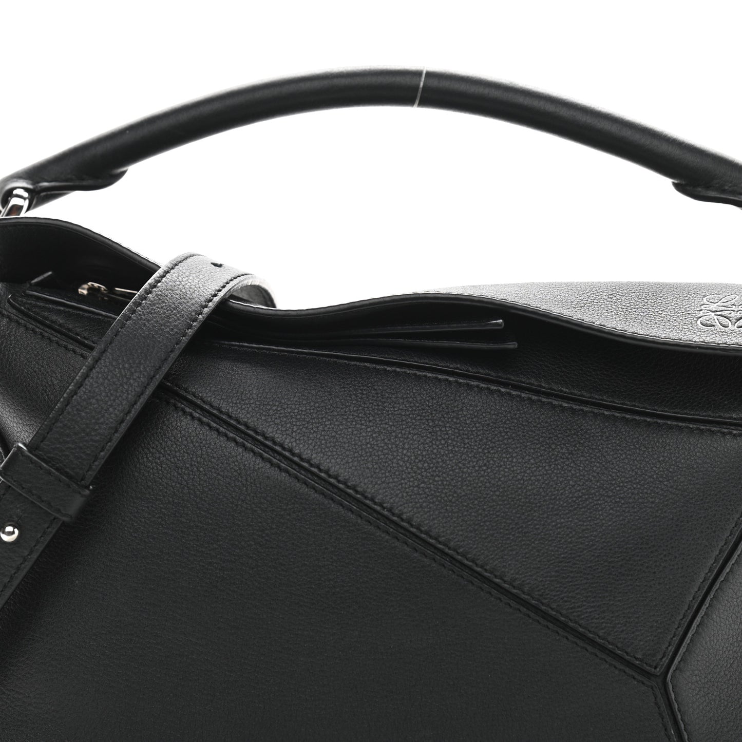 Calfskin Small Puzzle Bag Black