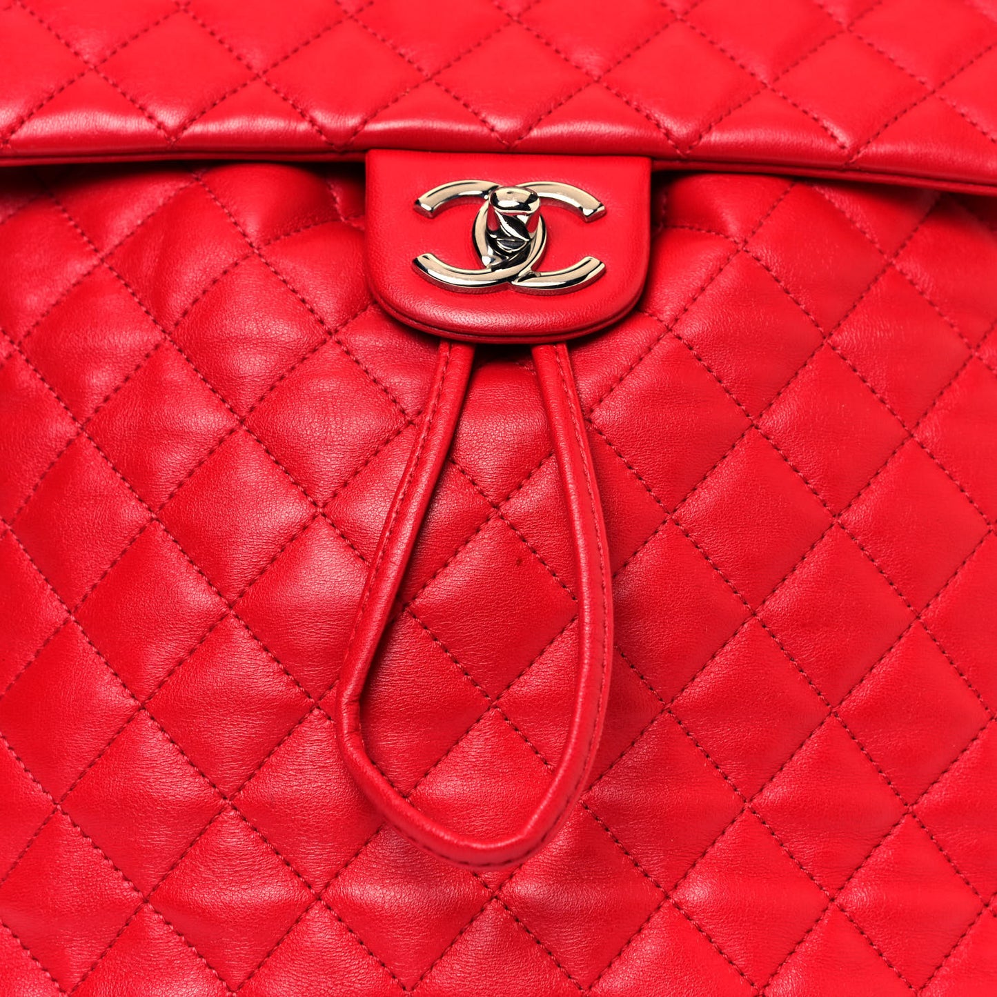 Lambskin Quilted Large Urban Spirit Backpack Red