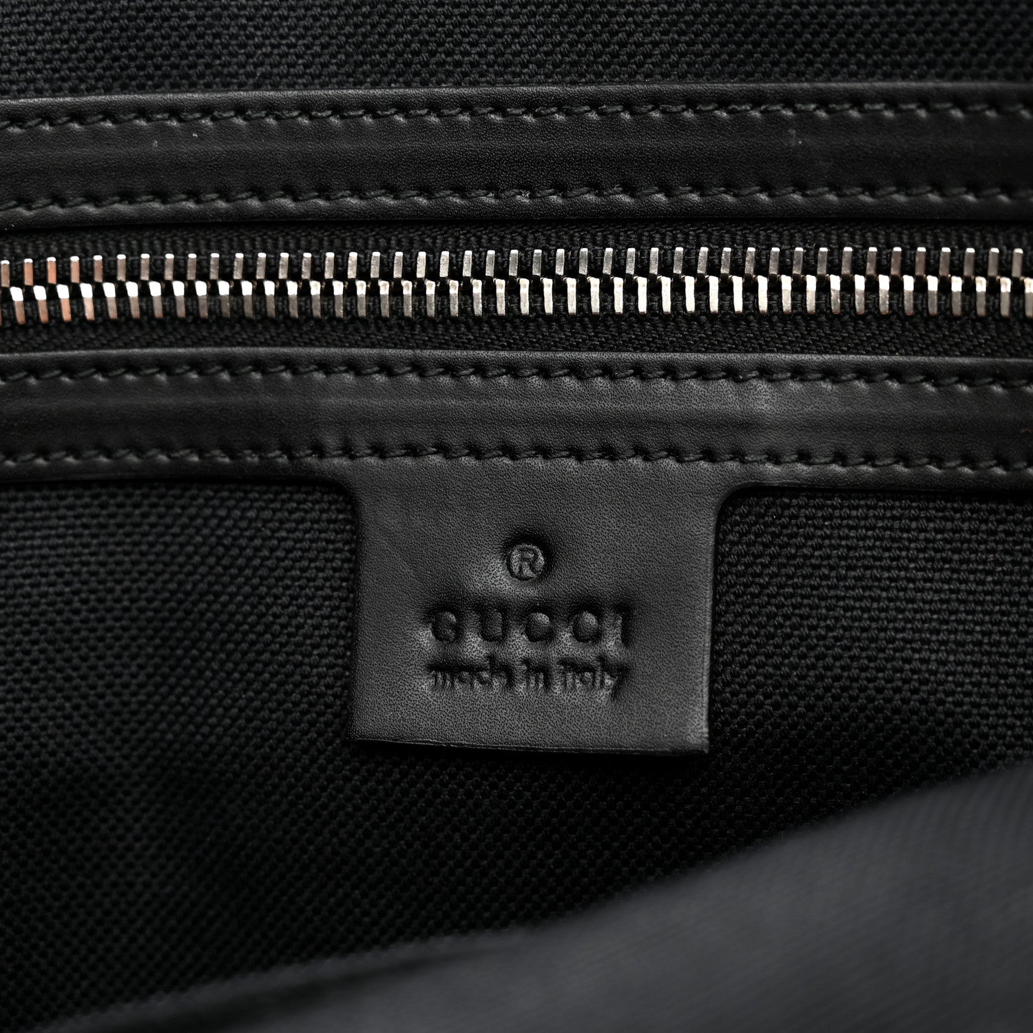 Gucci Soft GG Supreme Monogram Appia Calfskin Web East West Messenger Bag Black Grey 6 of 12