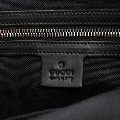Gucci Soft GG Supreme Monogram Appia Calfskin Web East West Messenger Bag Black Grey 6 of 12