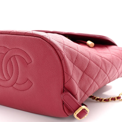Chanel Caviar Quilted Filigree Backpack Dark Pink 10 of 10