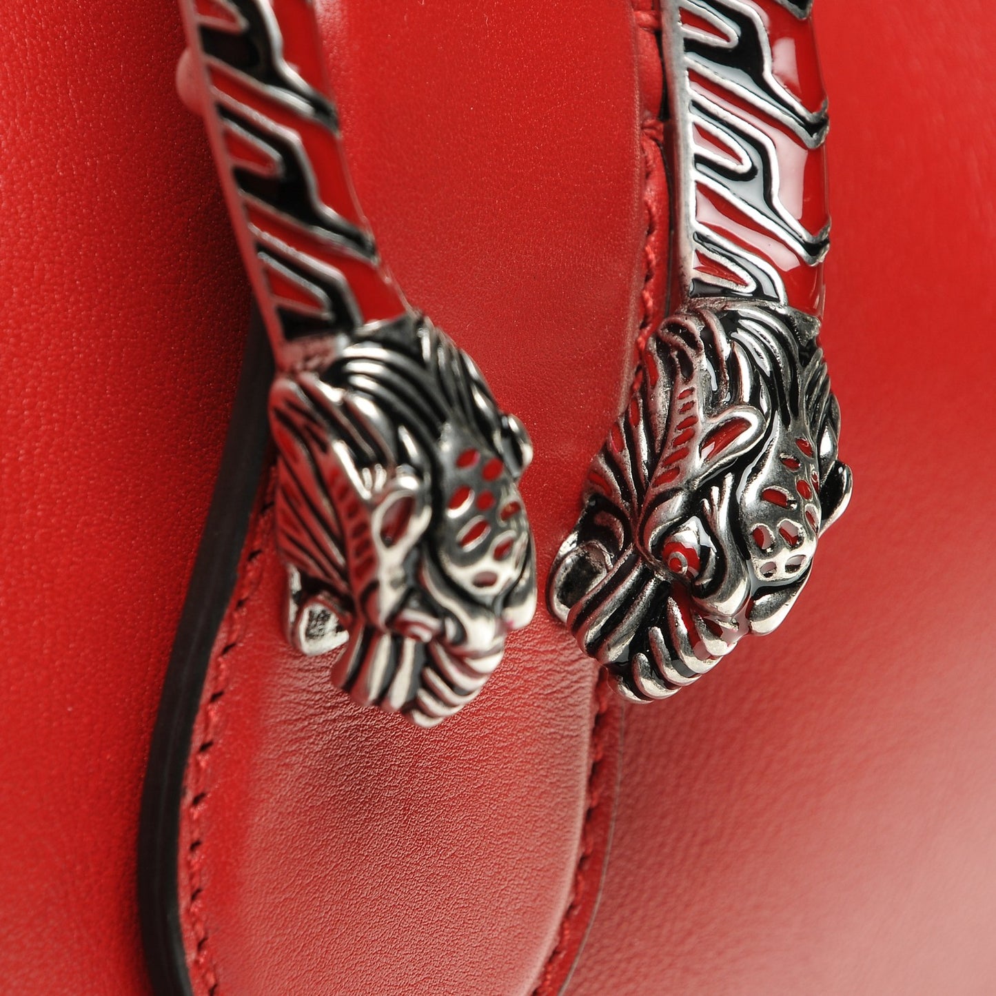 Calfskin Web Large Dionysus Hobo Red