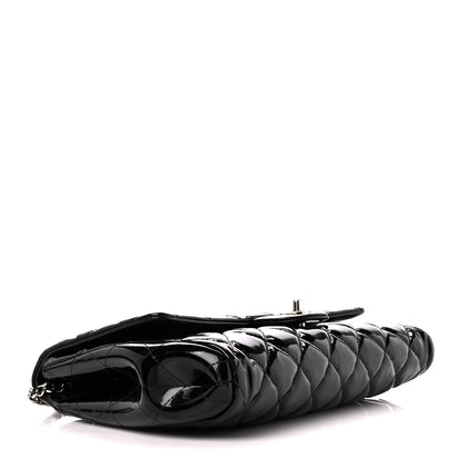 Chanel Patent Quilted Clutch with Chain Flap Black 4 of 11