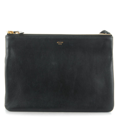Celine Lambskin Large Trio Crossbody Bag Black 1 of 8