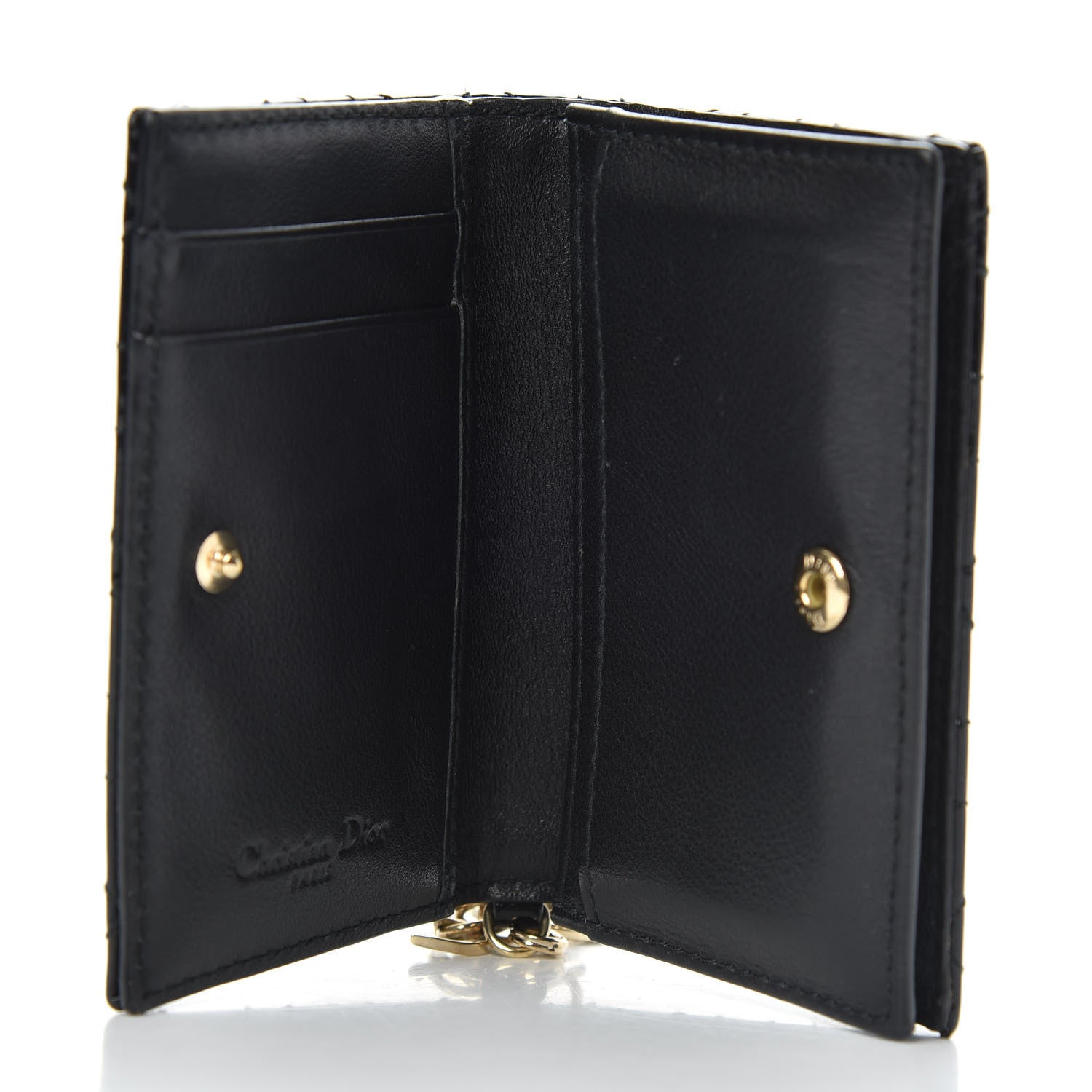 Christian Dior Patent Cannage Lady Dior Card Holder Black 5 of 6