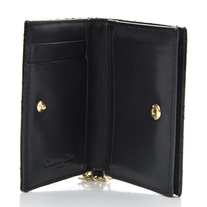 Christian Dior Patent Cannage Lady Dior Card Holder Black 5 of 6