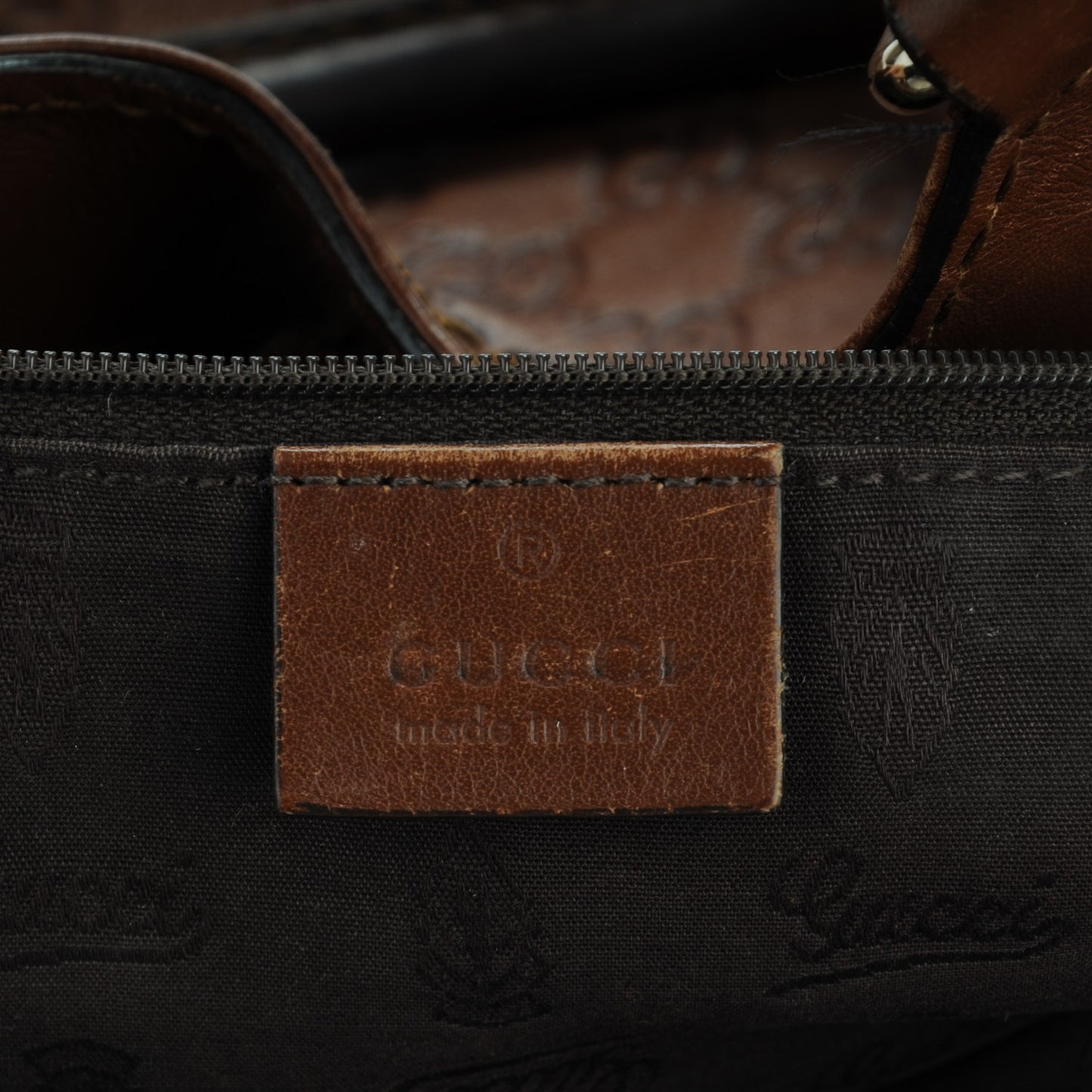 Guccissima Medium Sukey Tote Brown