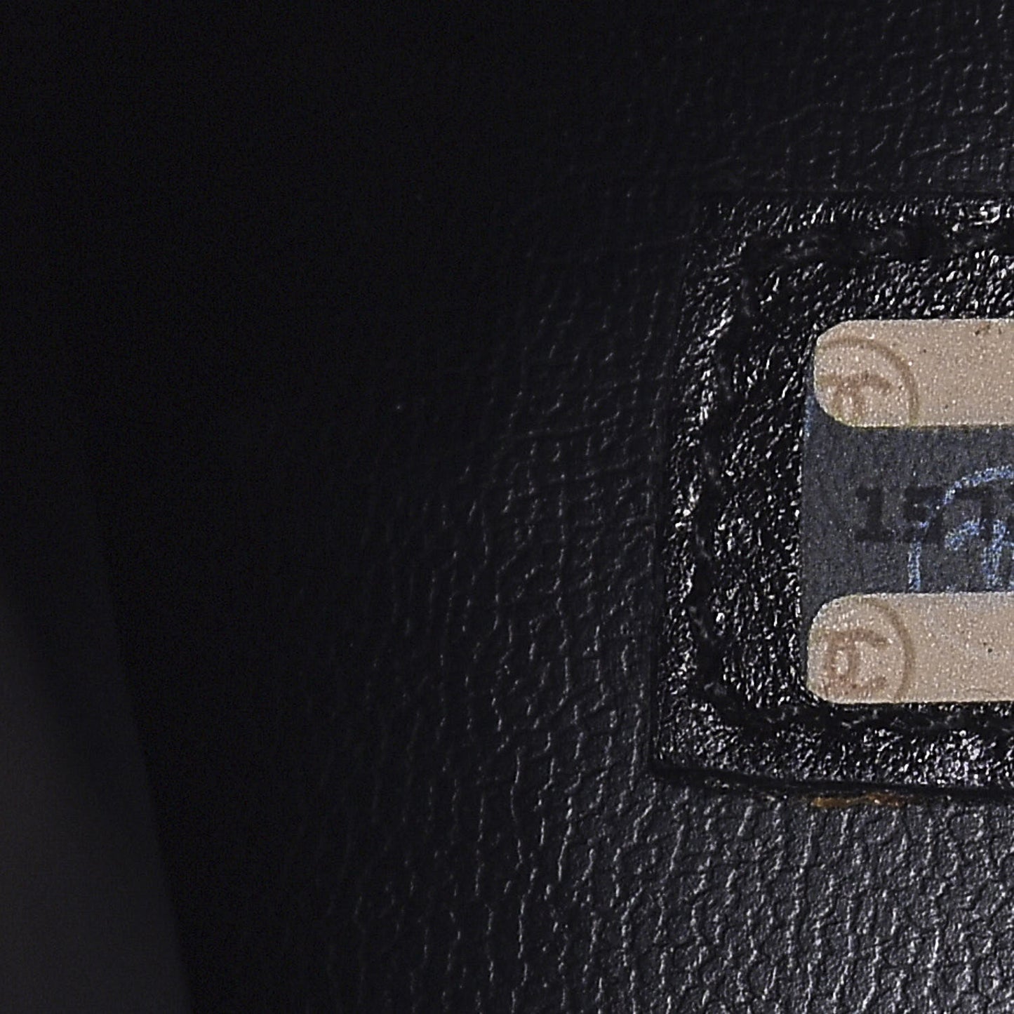 Calfskin Stitched CC Boston Black