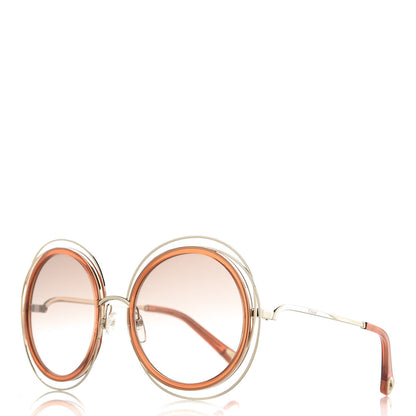 Chloe Oversized Round Carlina Sunglasses CE120S Orange 1 of 7
