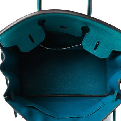 Hermes Taurillon Clemence Birkin 30 Bleu Izmir 15 of 36