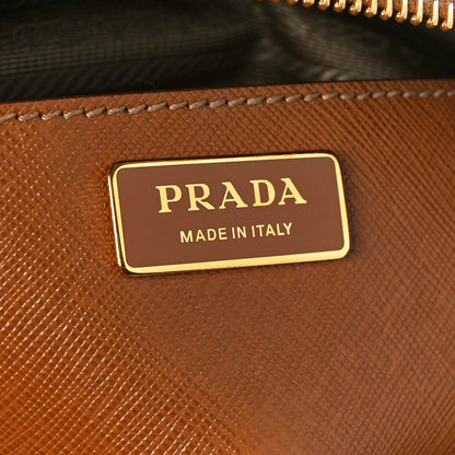 Prada Saffiano Lux Large Galleria Double Zip Tote Caramel 7 of 11
