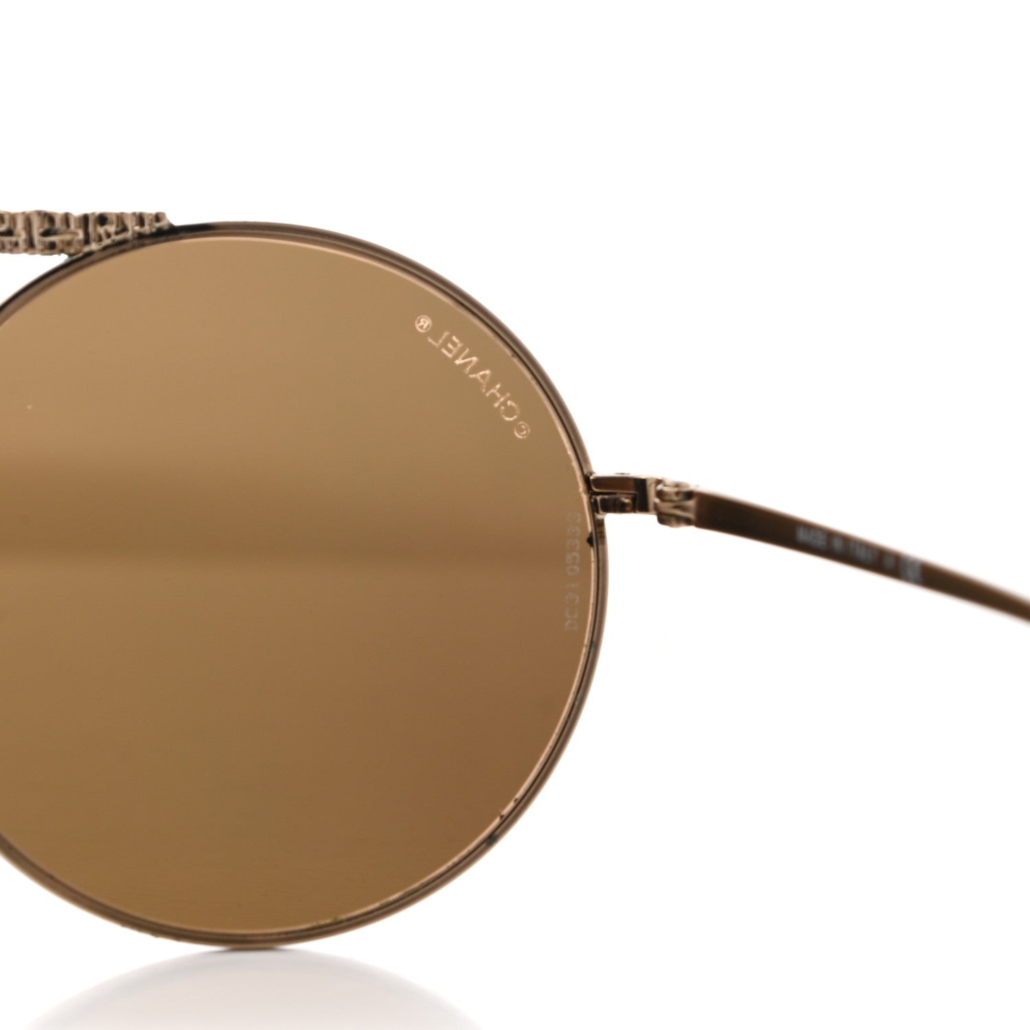 Chanel Metal Winter Round Sunglasses 4232 Gold 7 of 9