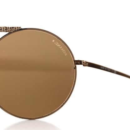 Chanel Metal Winter Round Sunglasses 4232 Gold 7 of 9