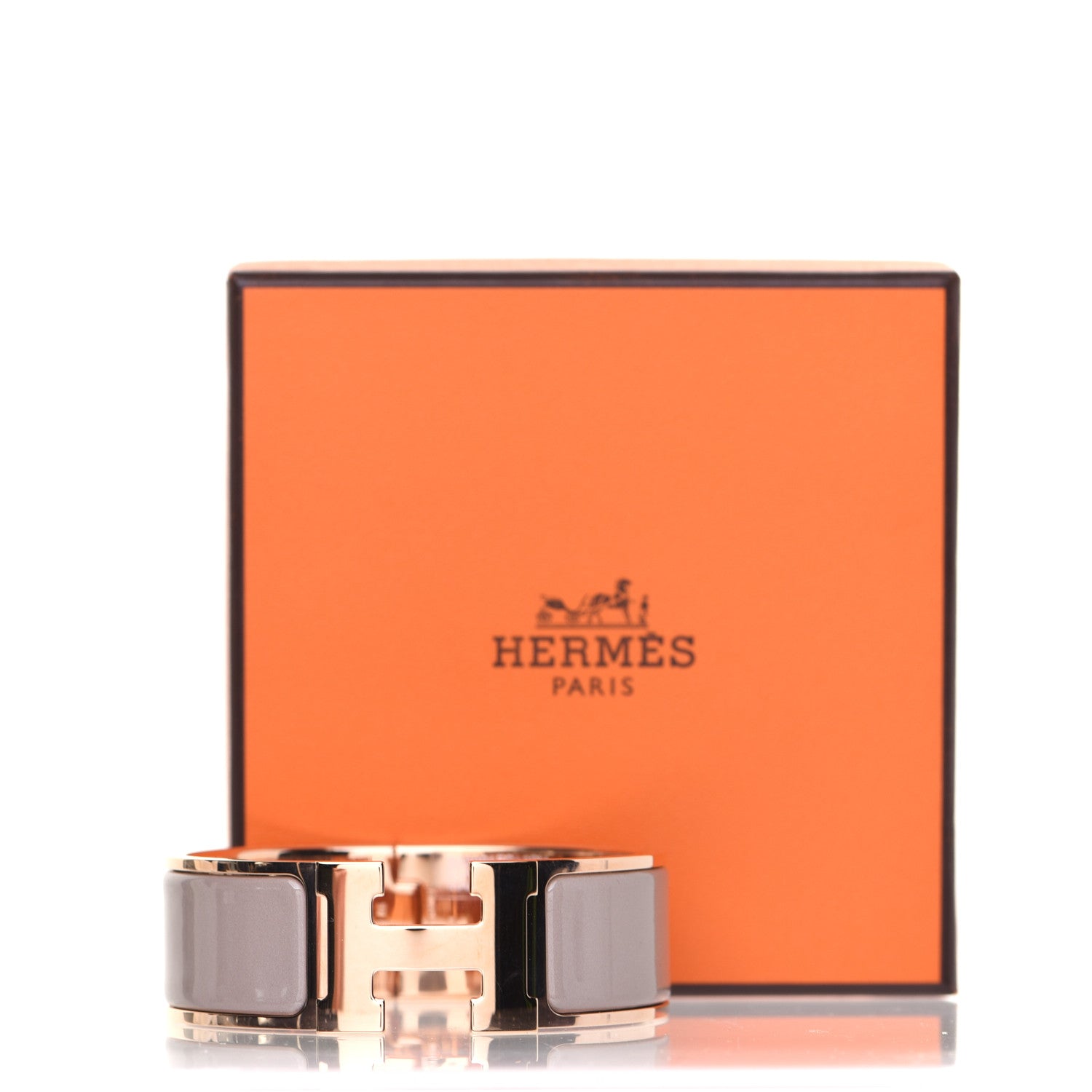 Hermes Enamel Wide Clic Clac H Bracelet PM Marron Glace 7 of 7