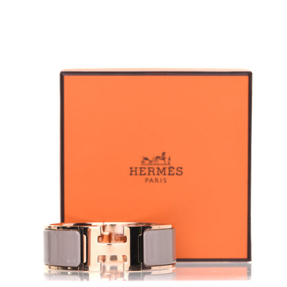 Hermes Enamel Wide Clic Clac H Bracelet PM Marron Glace 7 of 7