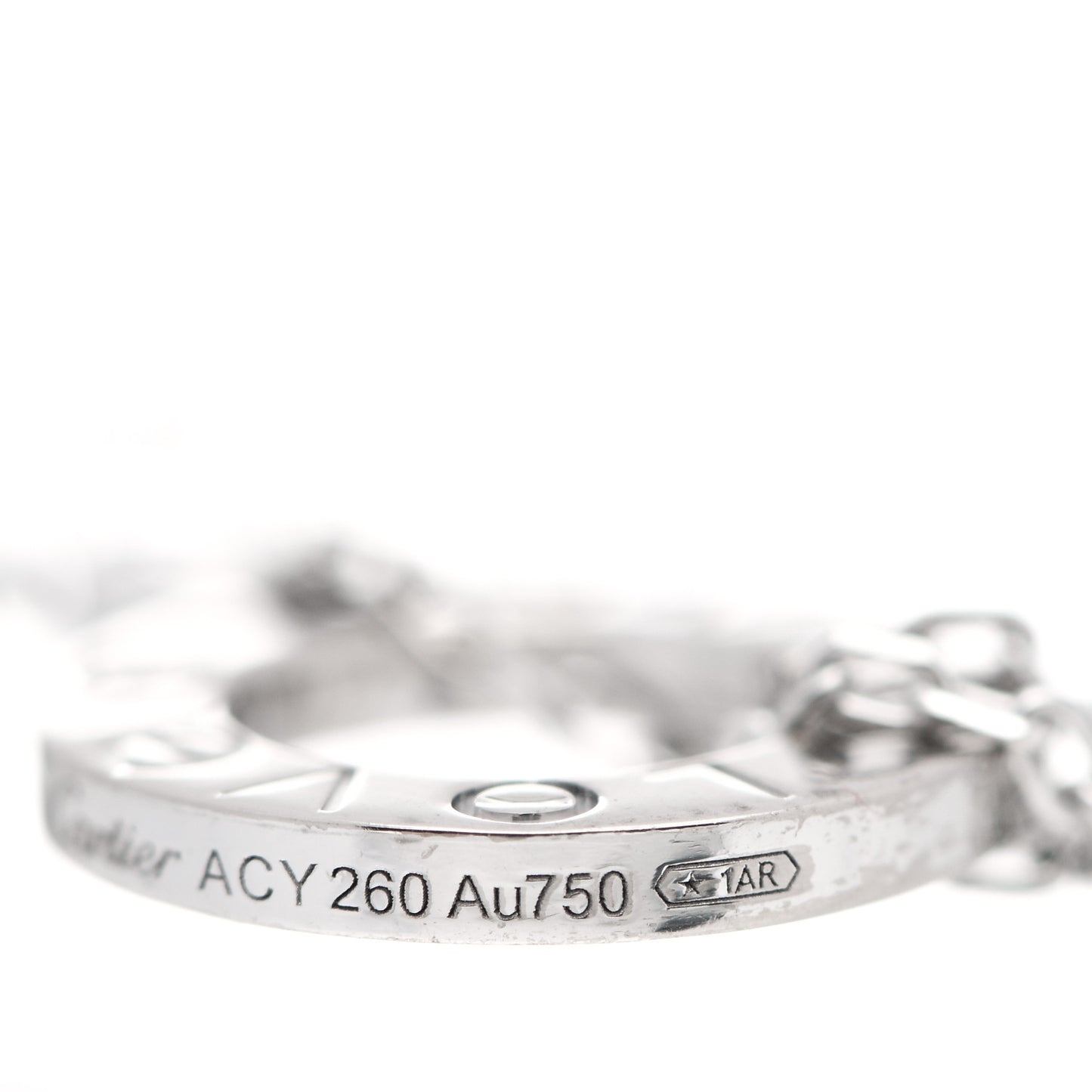 18K White Gold Diamond LOVE Bracelet