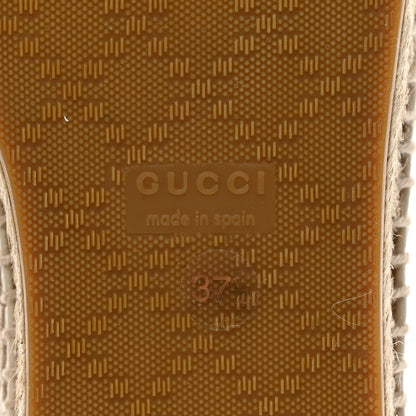 Gucci Guccissima Signature Espadrilles 37.5 Mystic White 8 of 9