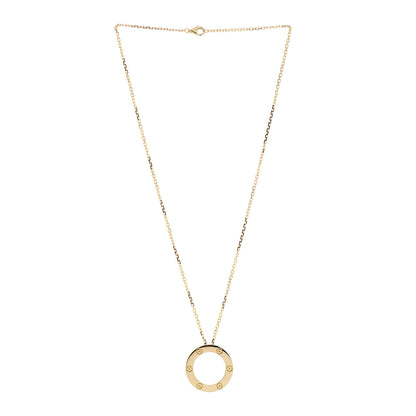 Cartier 18K Yellow Gold LOVE Pendant Necklace 3 of 6