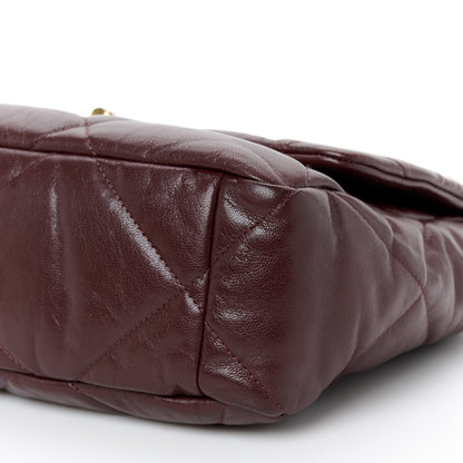 Chanel Goatskin Quilted Large Chanel 19 Flap Brown 10 of 10