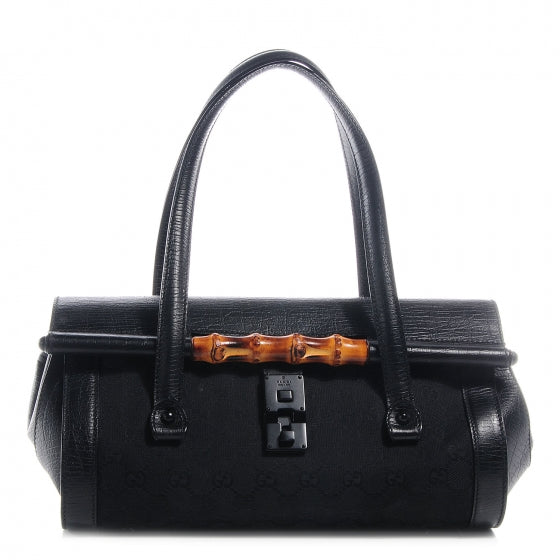 Monogram GG Bamboo Bullet Tote Bag Black