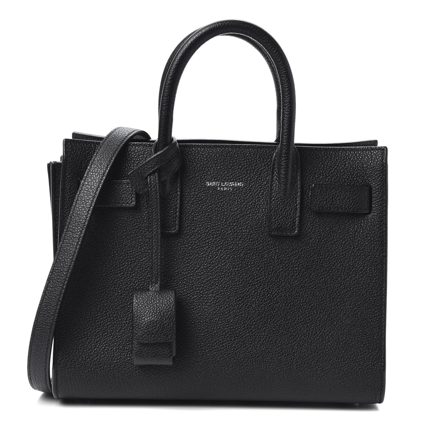 Grained Calfskin Nano Sac De Jour Black