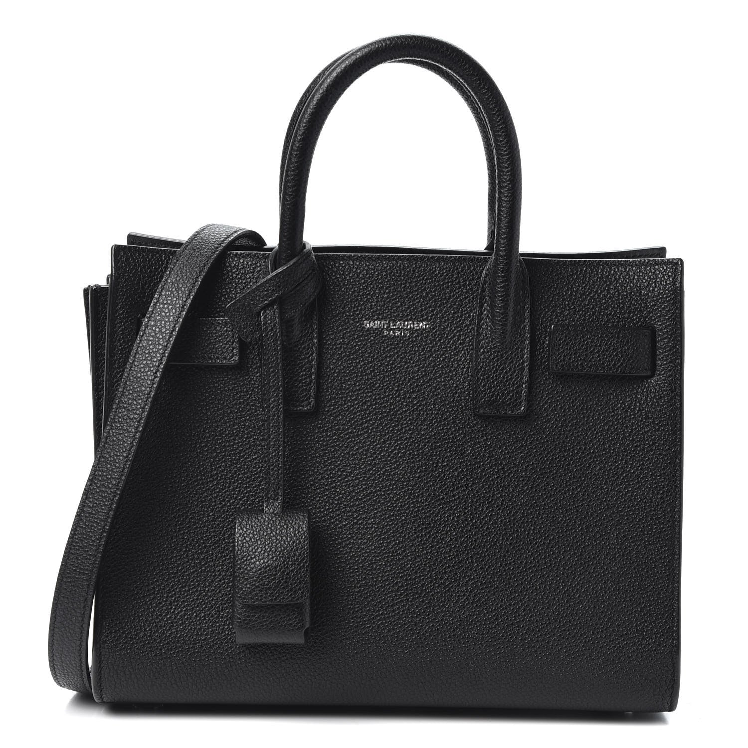 Saint Laurent Grained Calfskin Nano Sac De Jour Black 1 of 9