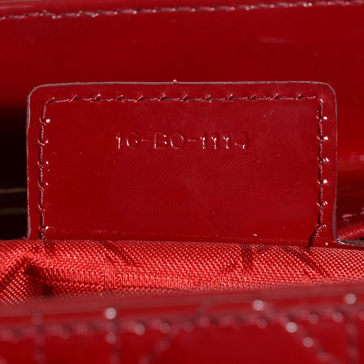 Patent Cannage Medium Lady Dior Red