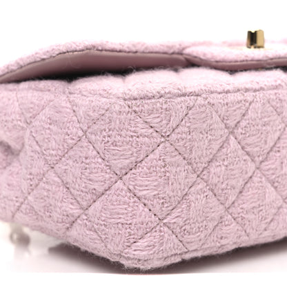 Chanel Tweed Quilted Mini Rectangular Flap Light Pink 9 of 10