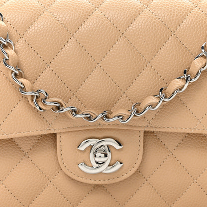 Chanel Caviar Quilted Medium Double Flap Beige 8 of 11