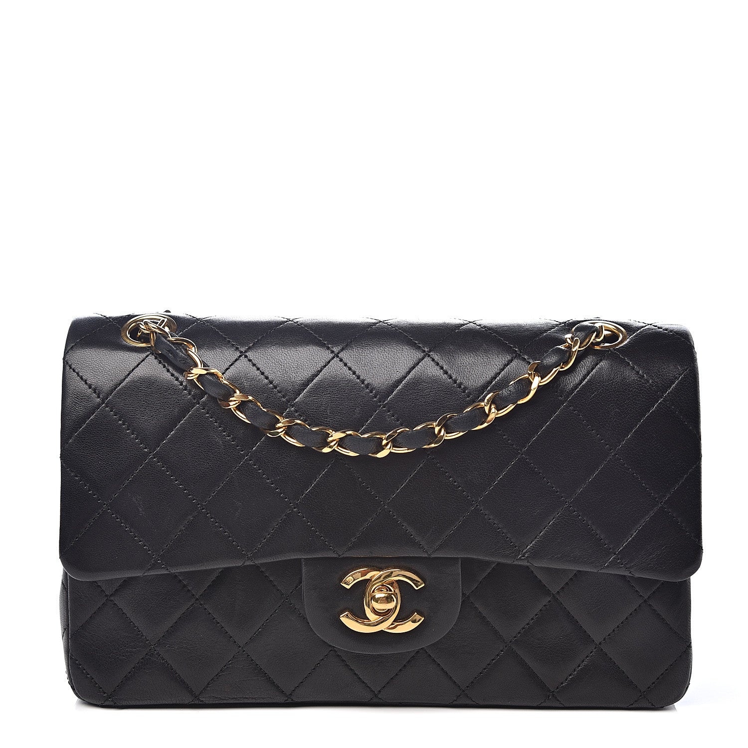 Chanel Lambskin Quilted Small Double Flap Black 1 of 15