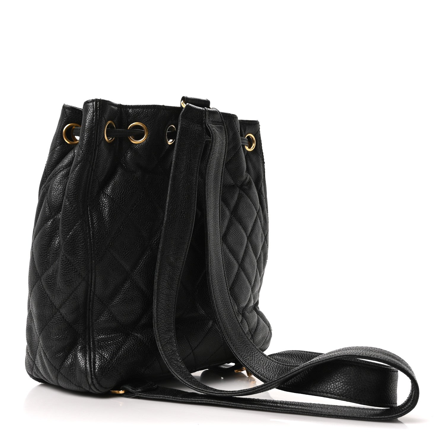 Chanel Caviar Quilted Drawstring Backpack Black 2 of 9